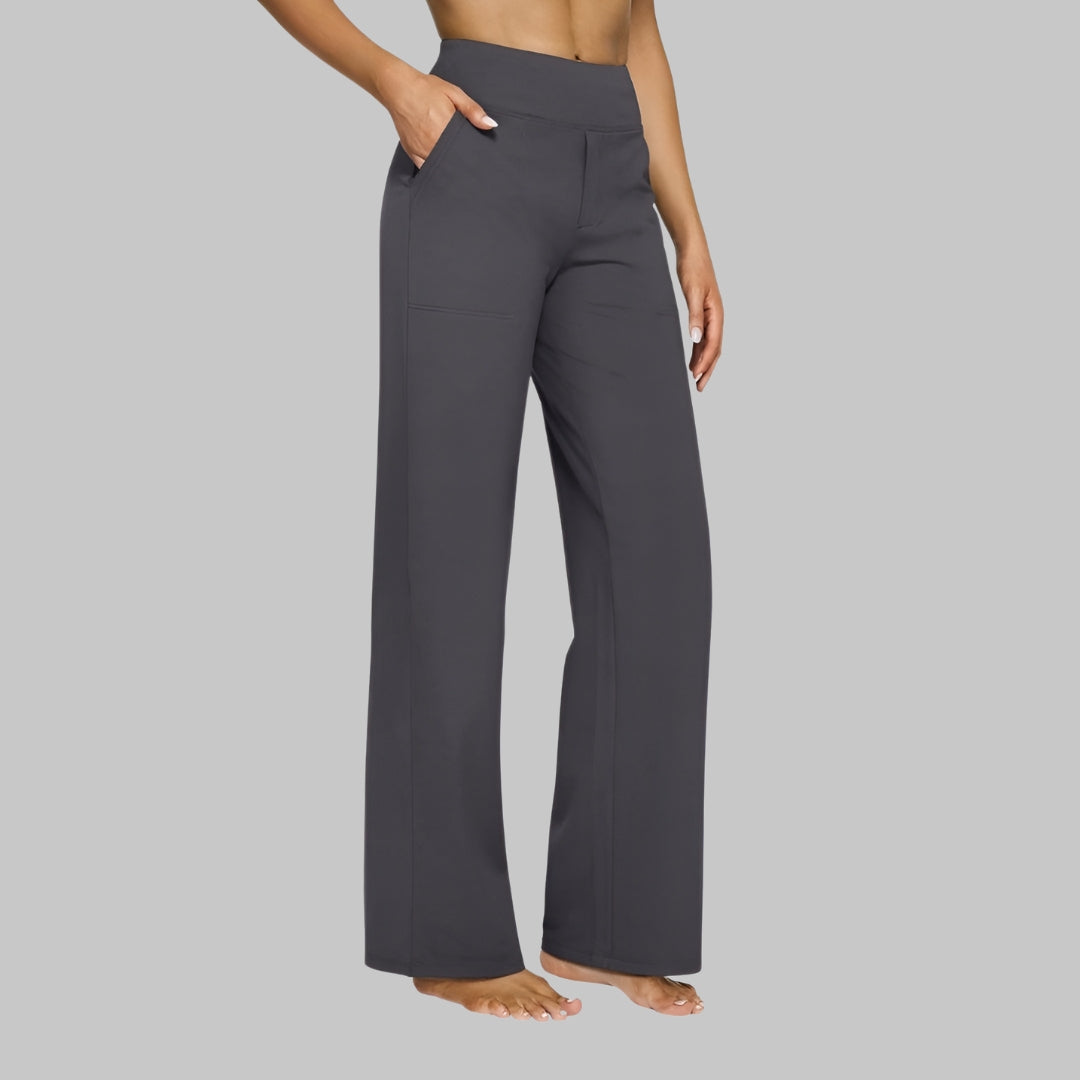 Elegant Straight Leg Trousers Women Regular Fit Casual
