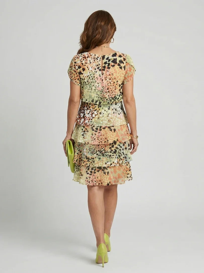 Knee-Length Abstract Dress Women Relaxed Fit Casual