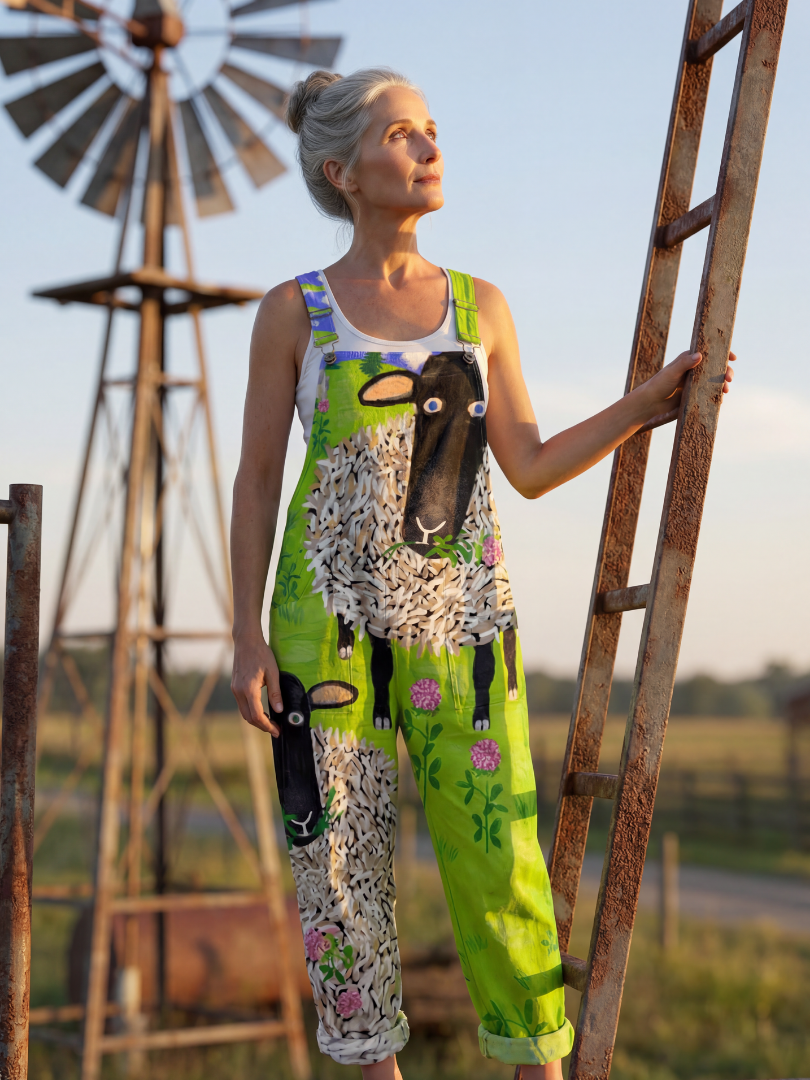 Jumpsuit Women Relaxed Fit Casual Lightweight Printed