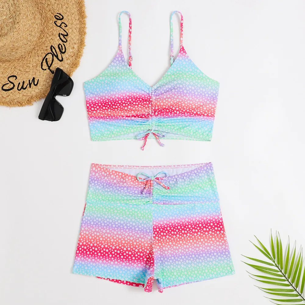 Floral Bikini Women Slim Fit Summer Casual
