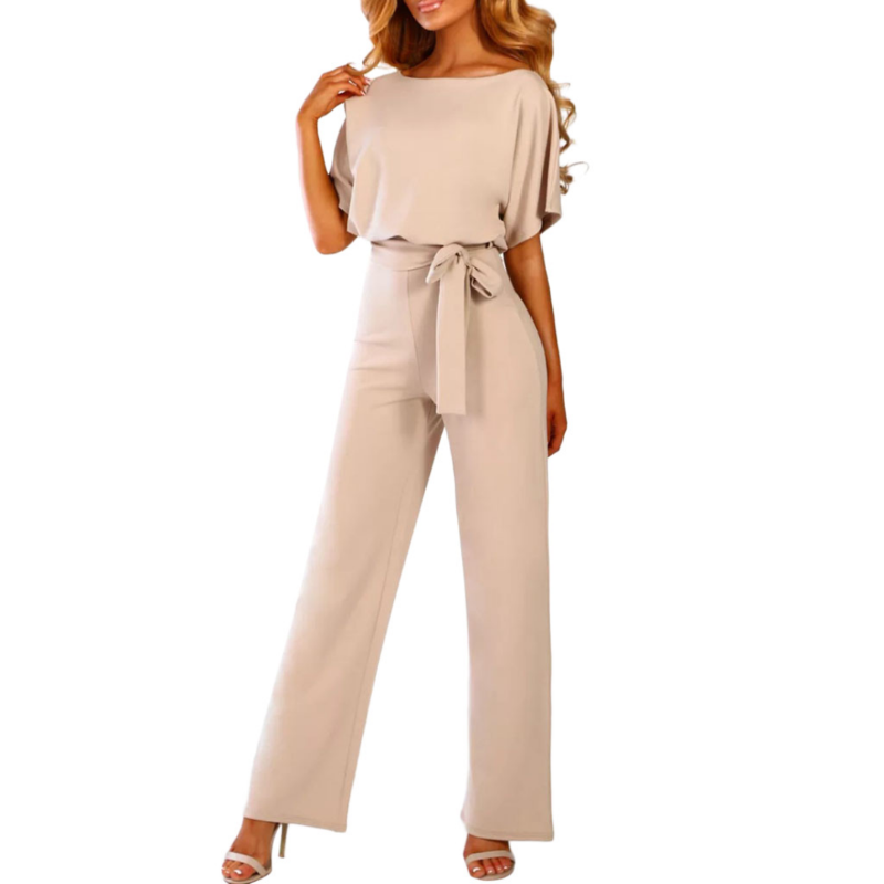 Wide-Leg Jumpsuit Women Regular Fit Casual Elegant