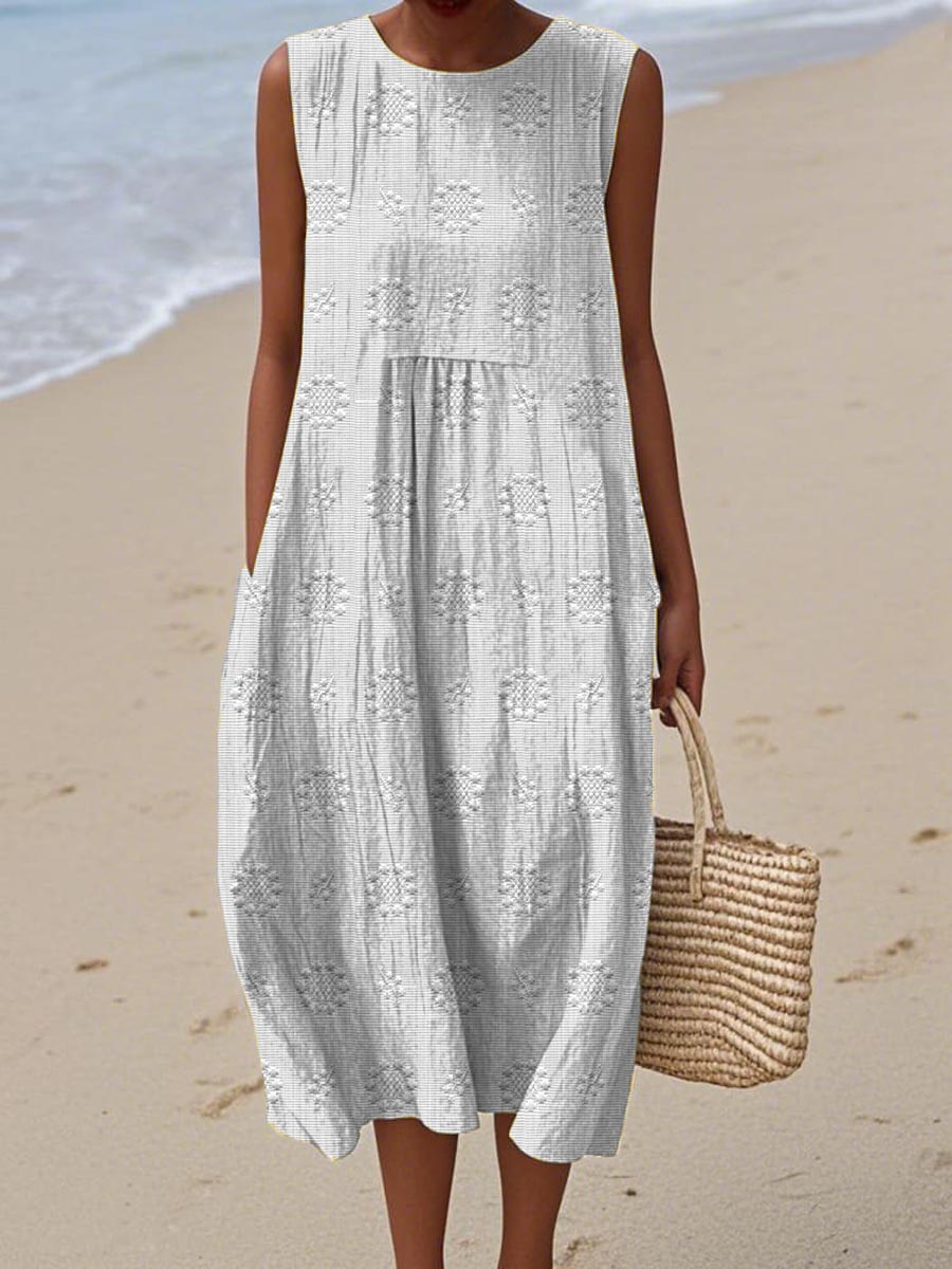 Sleeveless Dress Women Relaxed Fit Casual with Pockets