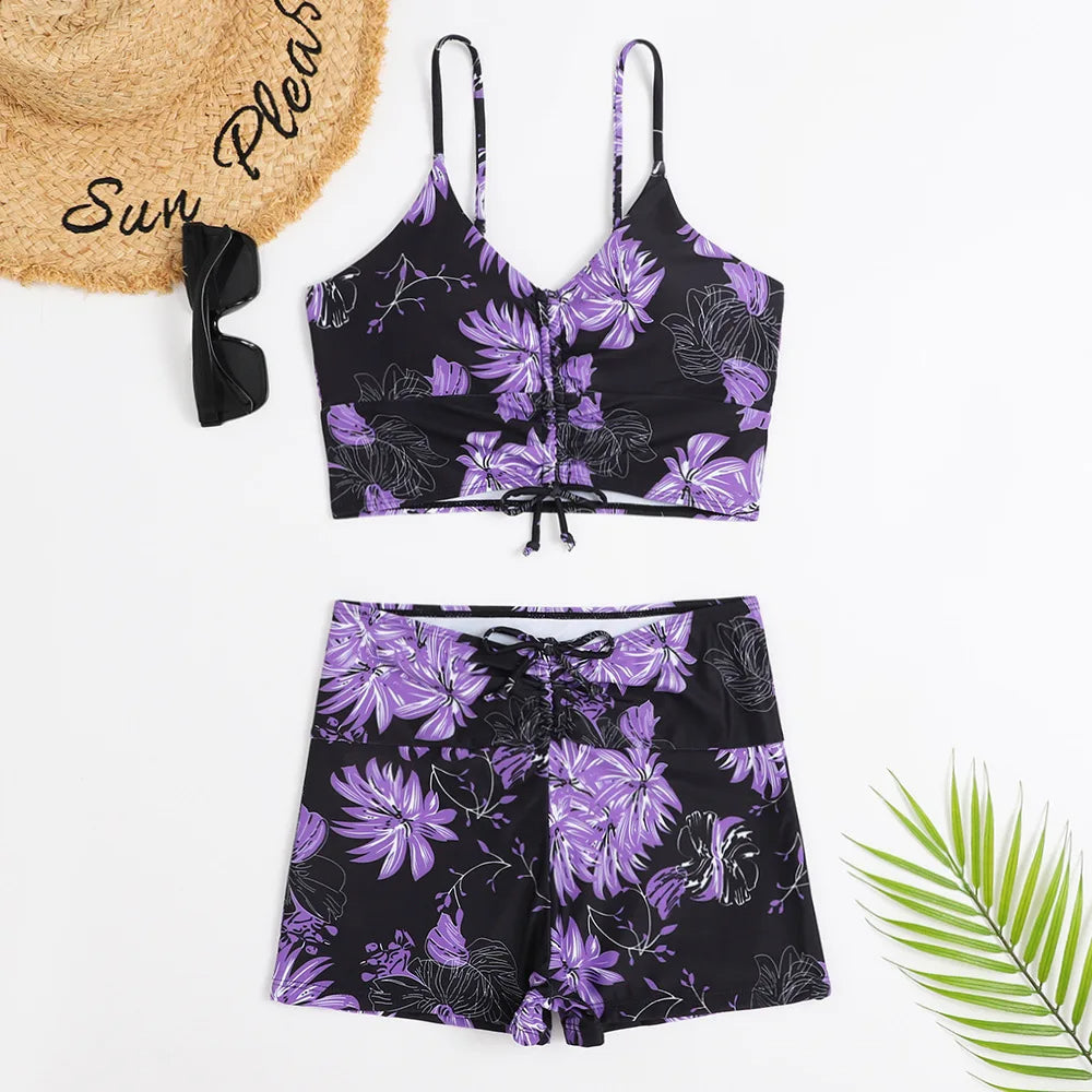 Floral Bikini Women Slim Fit Summer Casual