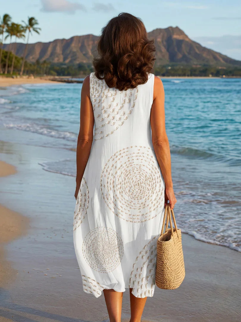 Midi Dress Women Relaxed Fit Casual