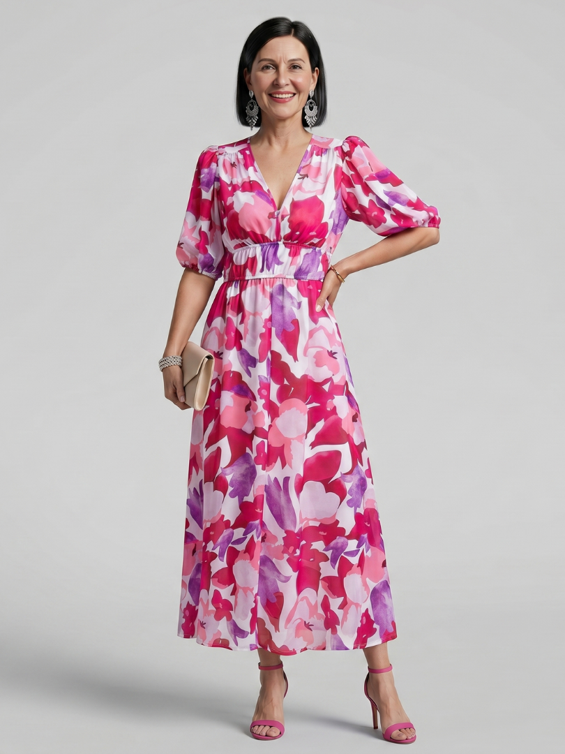 Midi Dress Women Relaxed Fit Casual Summer