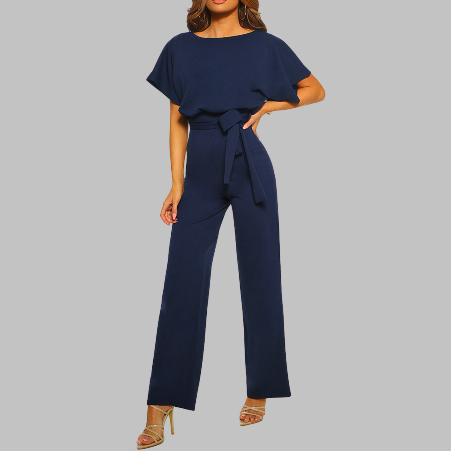 Jumpsuit Women Relaxed Fit Casual Wide Leg