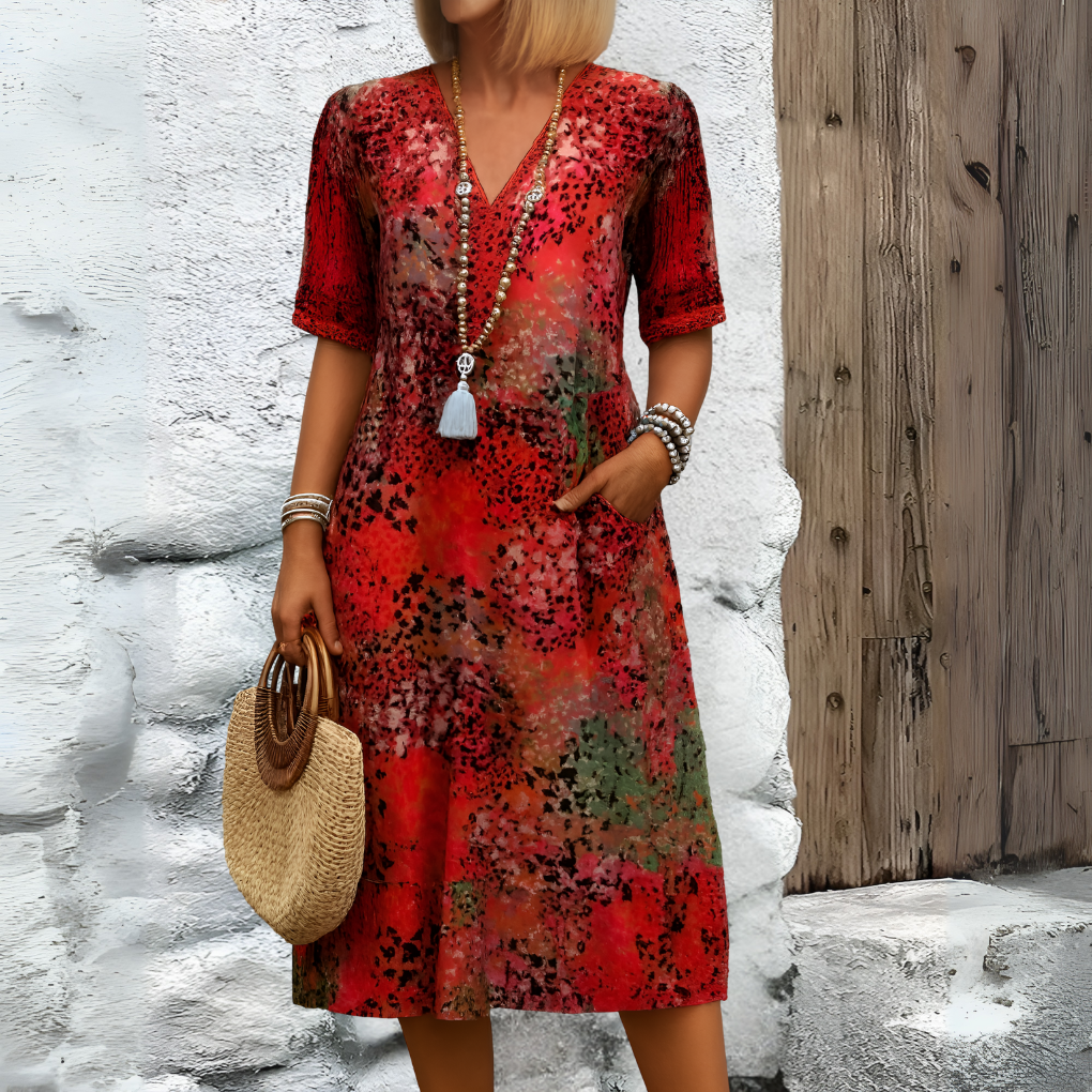 Midi Dress Women Relaxed Fit Casual Summer
