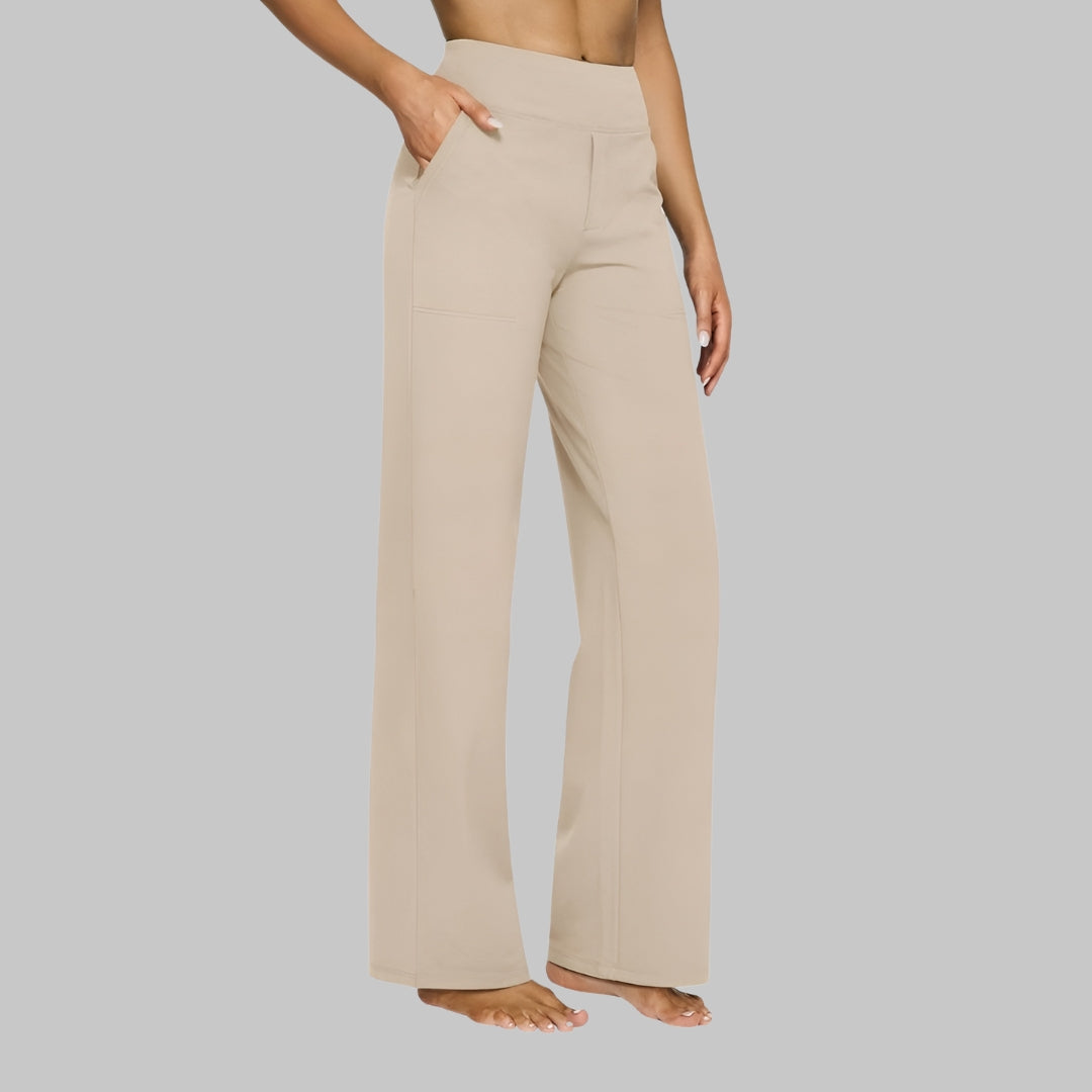 Elegant Straight Leg Trousers Women Regular Fit Casual