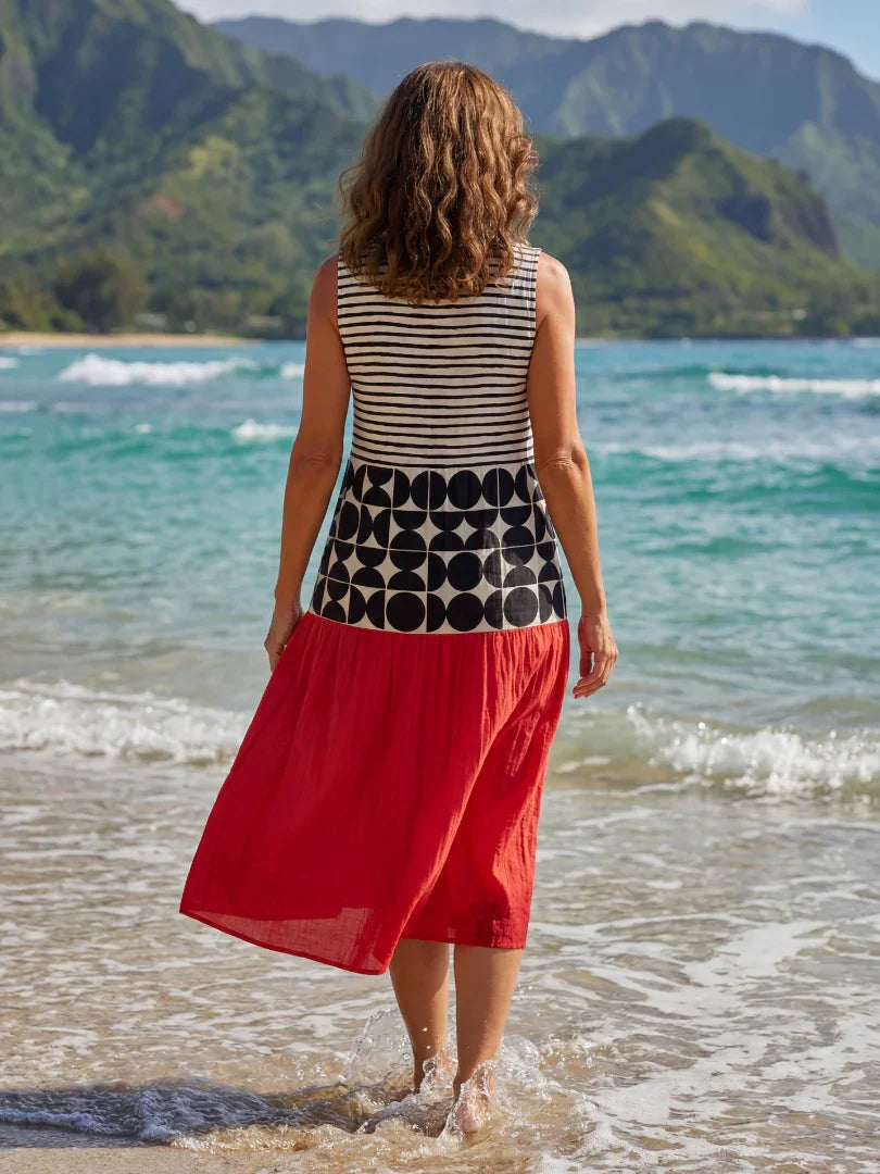 Midi Dress Women Relaxed Fit Casual Summer