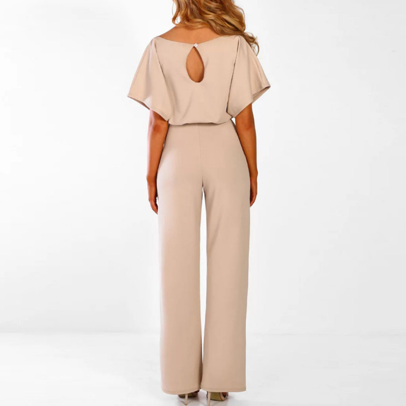 Wide-Leg Jumpsuit Women Regular Fit Casual Elegant