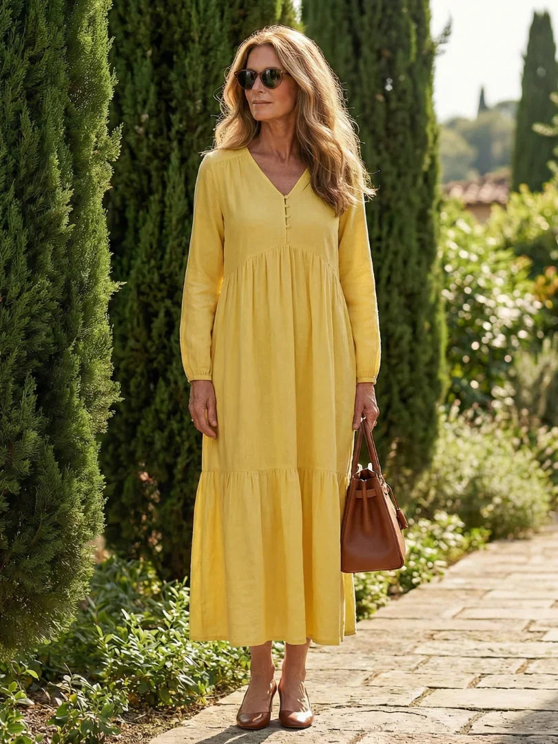 Midi Dress Women Relaxed Fit Casual Leisure