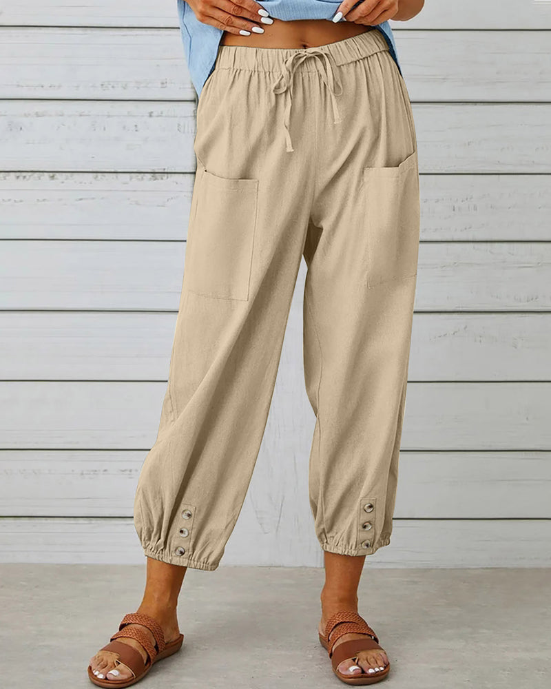 Loose Pants Women Relaxed Fit Casual Semi-Formal