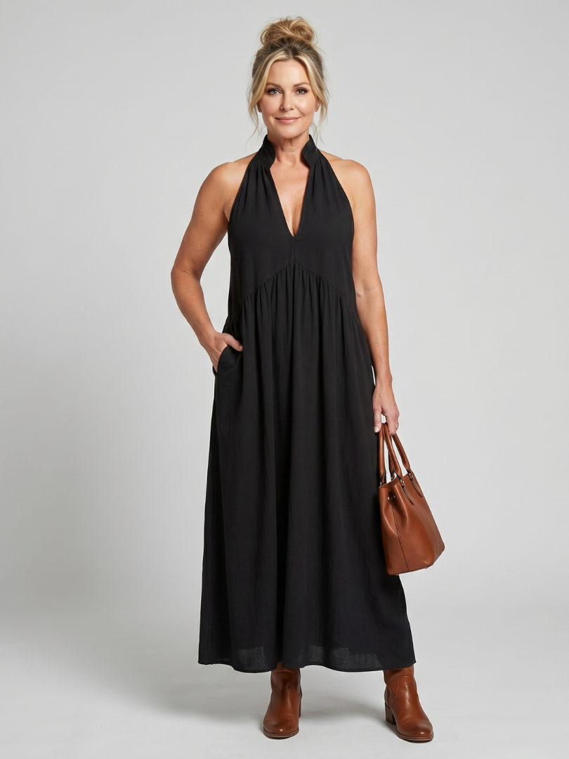 Midi Dress Women Relaxed Fit Casual Summer