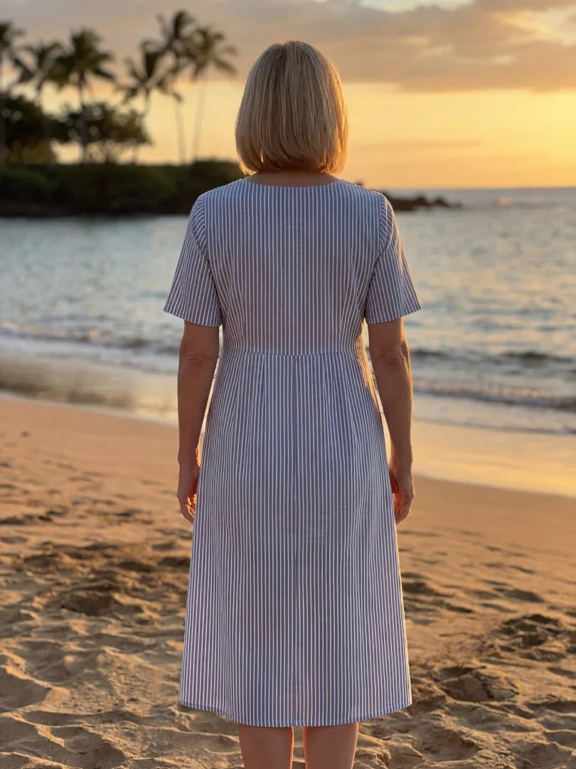 Midi Dress Women Relaxed Fit Casual