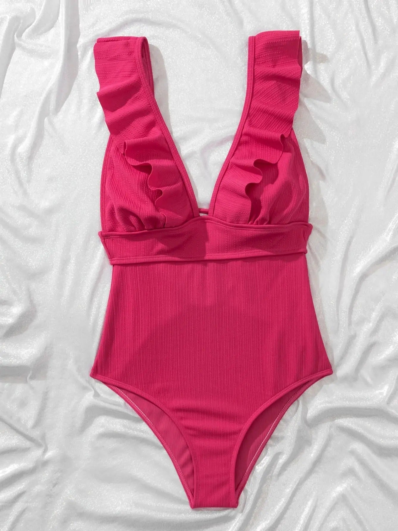 Ruffled One-Piece Women Flattering Fit Leisure Summer