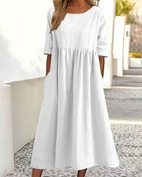 Midi Dress Women Regular Fit Casual Summer