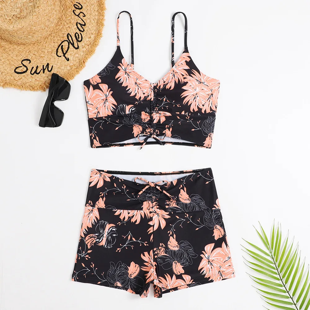 Floral Bikini Women Slim Fit Summer Casual