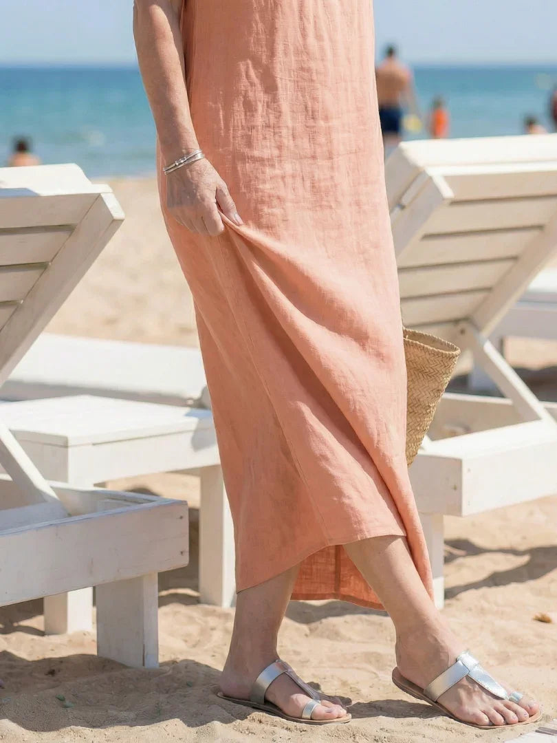Sleeveless Midi Dress Women Relaxed Fit Casual Summer