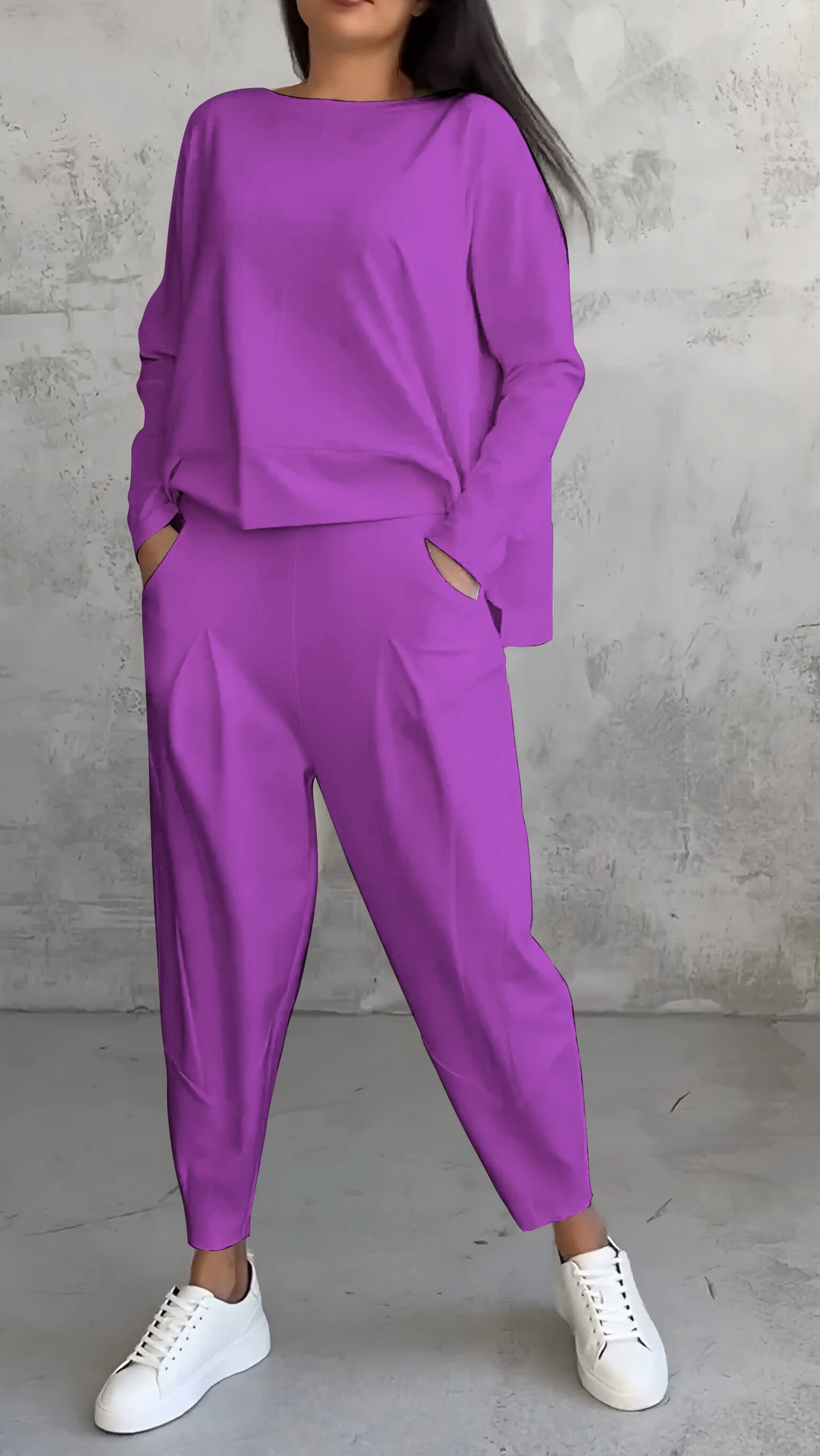 Two-Piece Set Women Relaxed Fit Casual Leisure