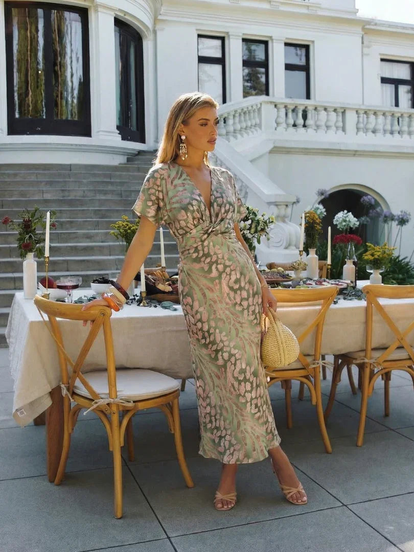Midi Dress Women Tailored Fit Casual