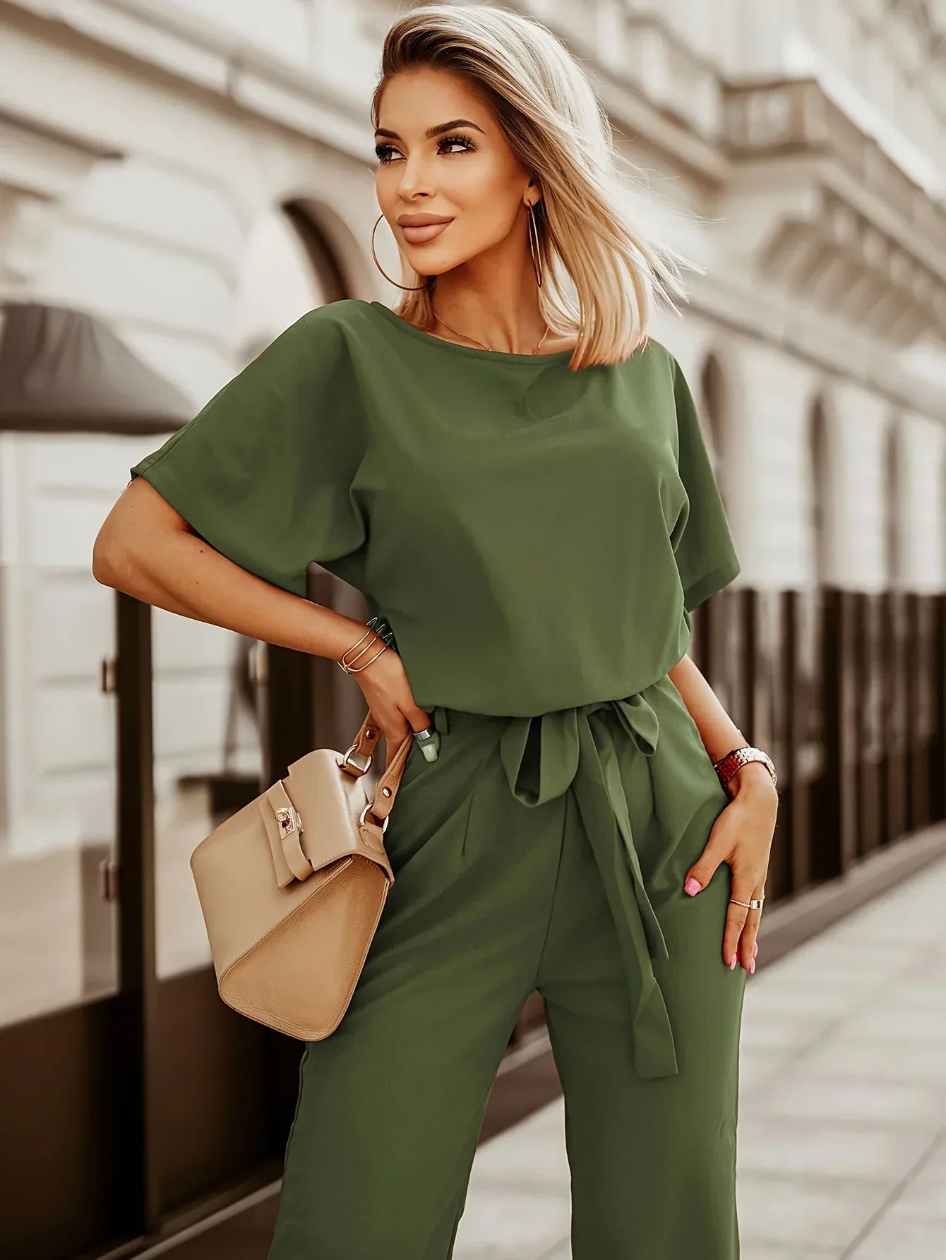 Wide Leg Jumpsuit Women Relaxed Fit Casual Elegant