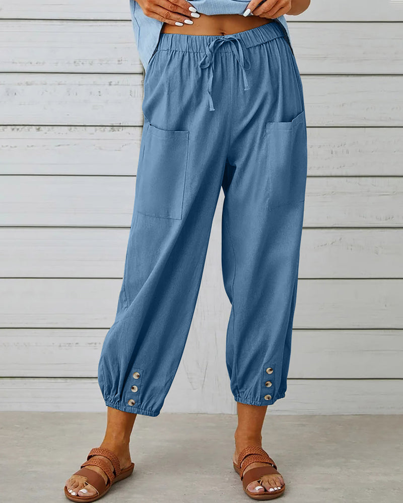 Loose Pants Women Relaxed Fit Casual Semi-Formal
