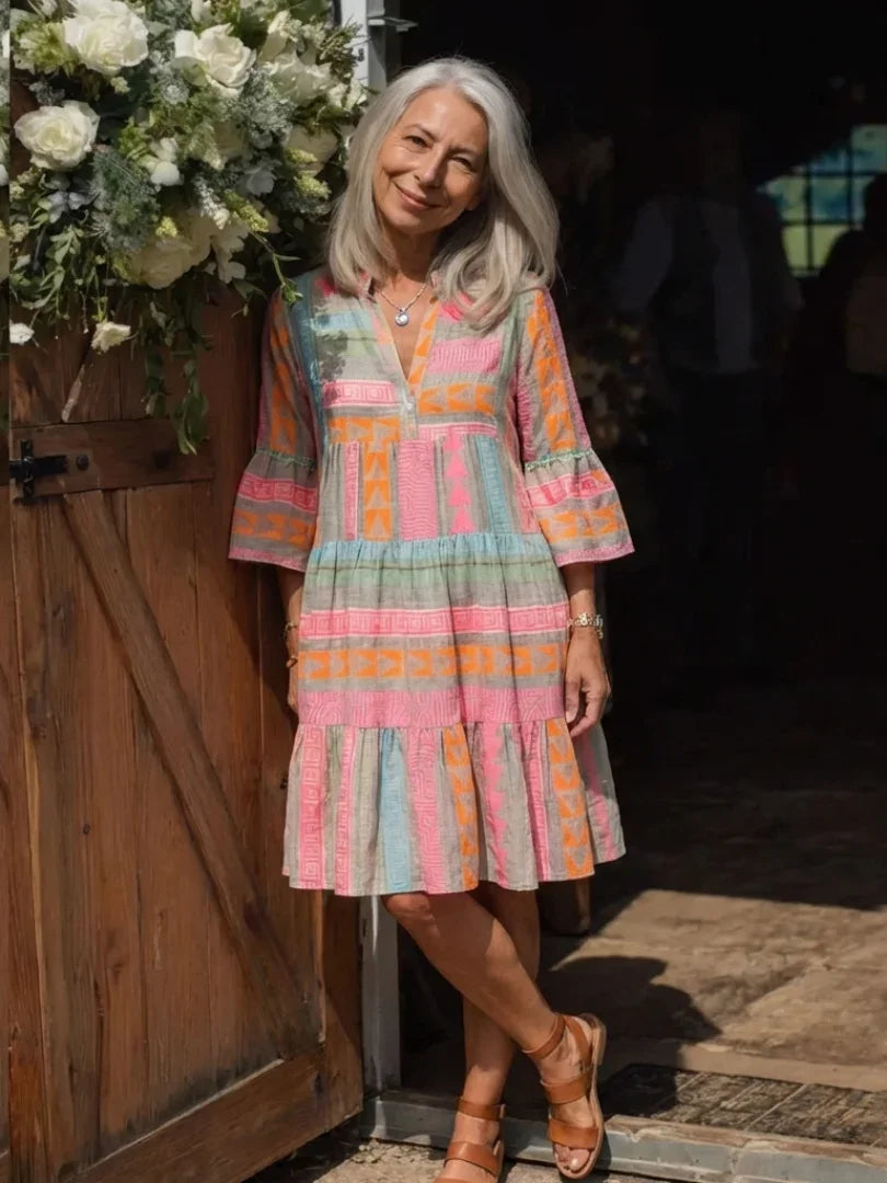 Knee Length Dress Women Relaxed Fit Casual Summer