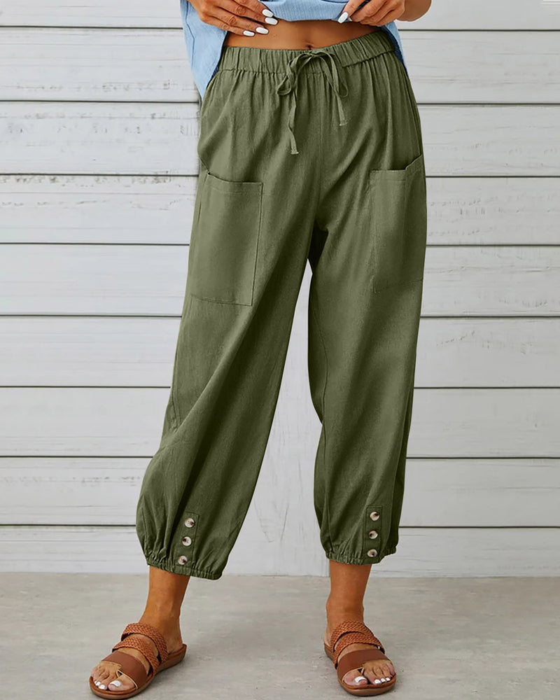 Loose Pants Women Relaxed Fit Casual Semi-Formal