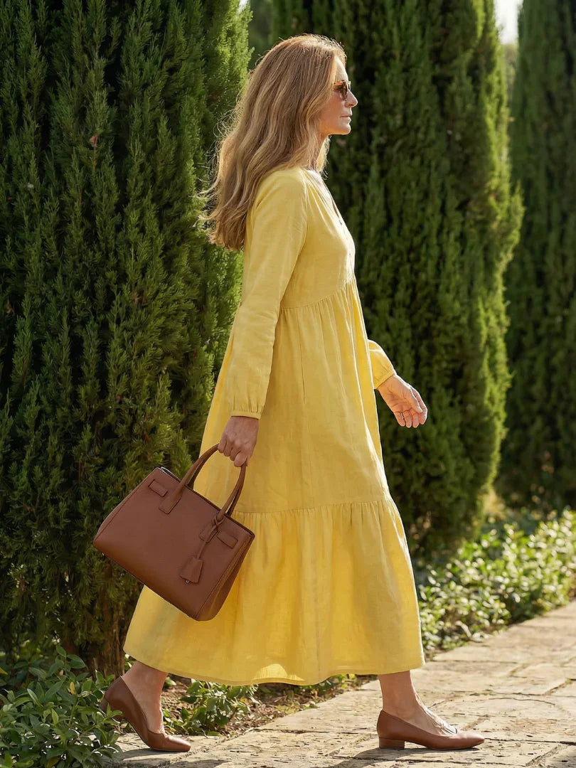 Midi Dress Women Relaxed Fit Casual Leisure