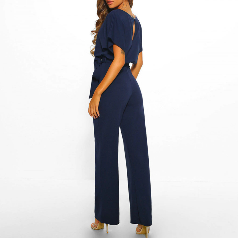 Wide-Leg Jumpsuit Women Regular Fit Casual Elegant