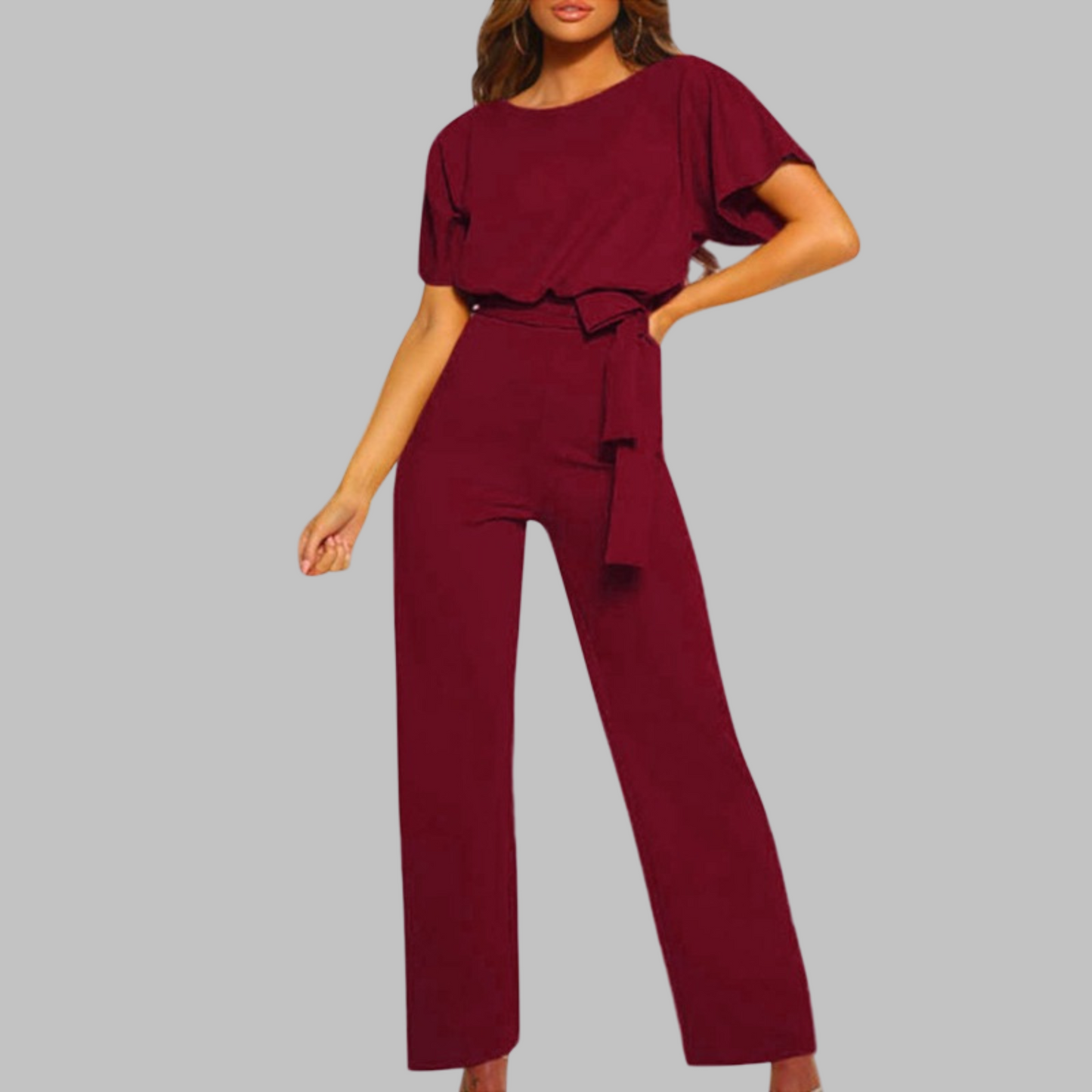 Jumpsuit Women Relaxed Fit Casual Wide Leg