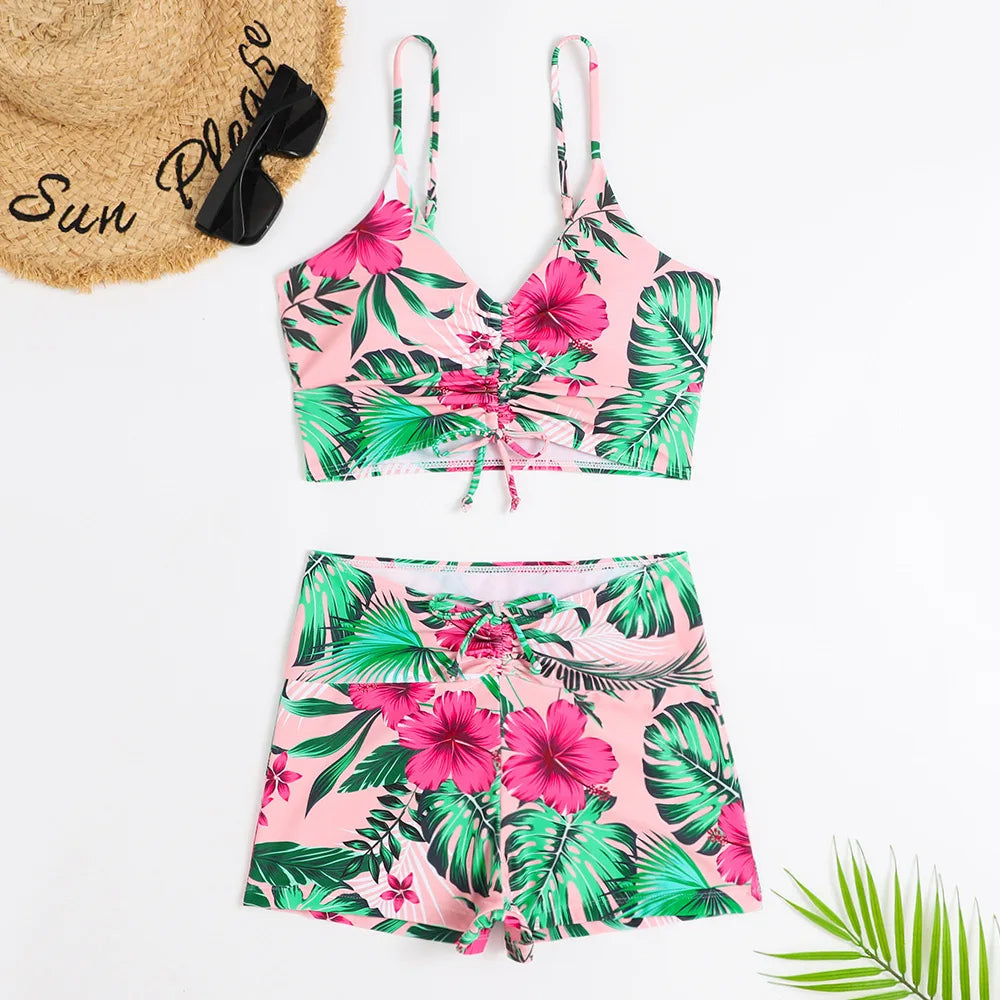 Floral Bikini Women Slim Fit Summer Casual