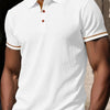 Textured Polo Shirt Men Structured Fit Casual Smart