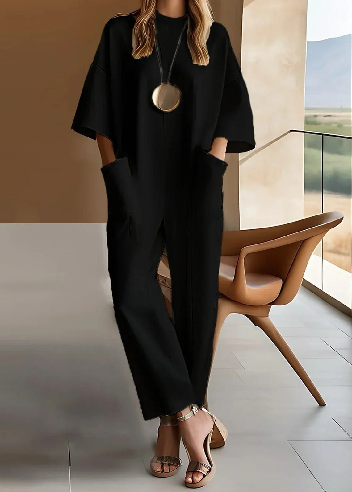 Wide Leg Jumpsuit Women Relaxed Fit Casual Elegant