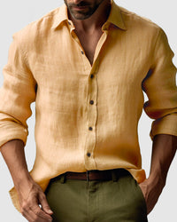 Button-Down Shirt Men Relaxed Fit Casual Long Sleeve