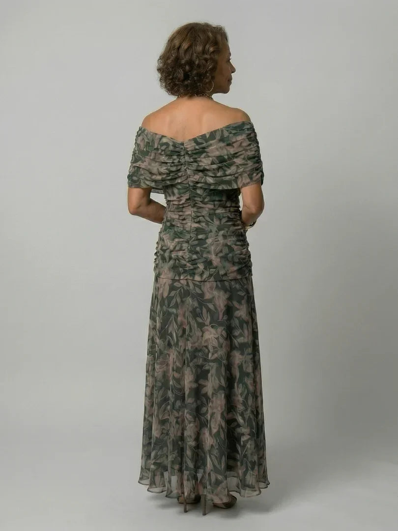 Off Shoulder Midi Dress Women Relaxed Fit Casual Summer