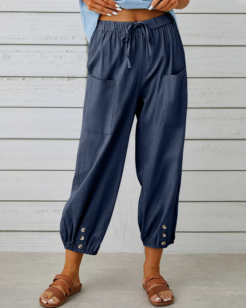 Loose Pants Women Relaxed Fit Casual Semi-Formal