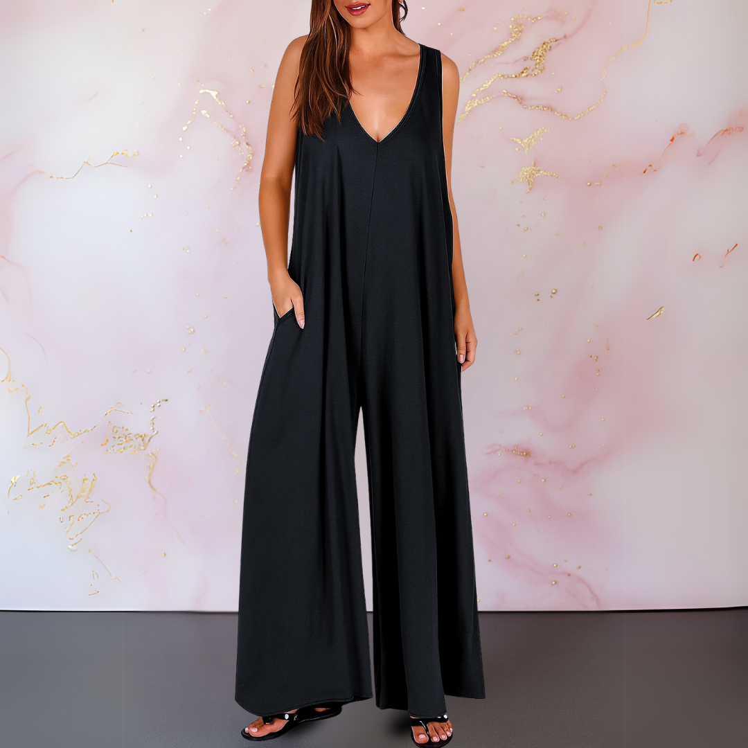 Wide Leg Sleeveless Jumpsuit Women Relaxed Fit Casual Summer