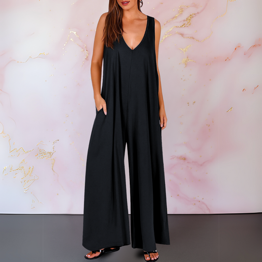 Wide Leg Sleeveless Jumpsuit Women Relaxed Fit Casual Summer