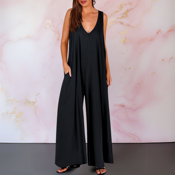 Wide Leg Sleeveless Jumpsuit Women Relaxed Fit Casual Summer