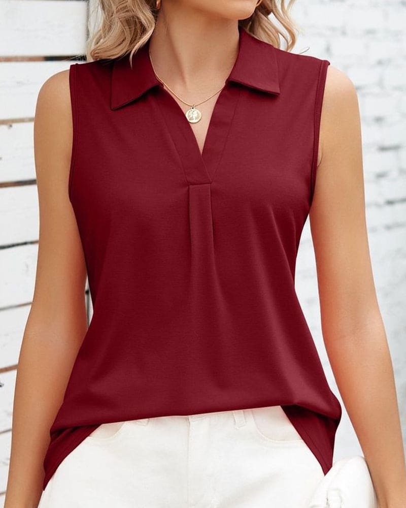 Sleeveless Blouse Women Lightweight Regular Fit Summer Casual
