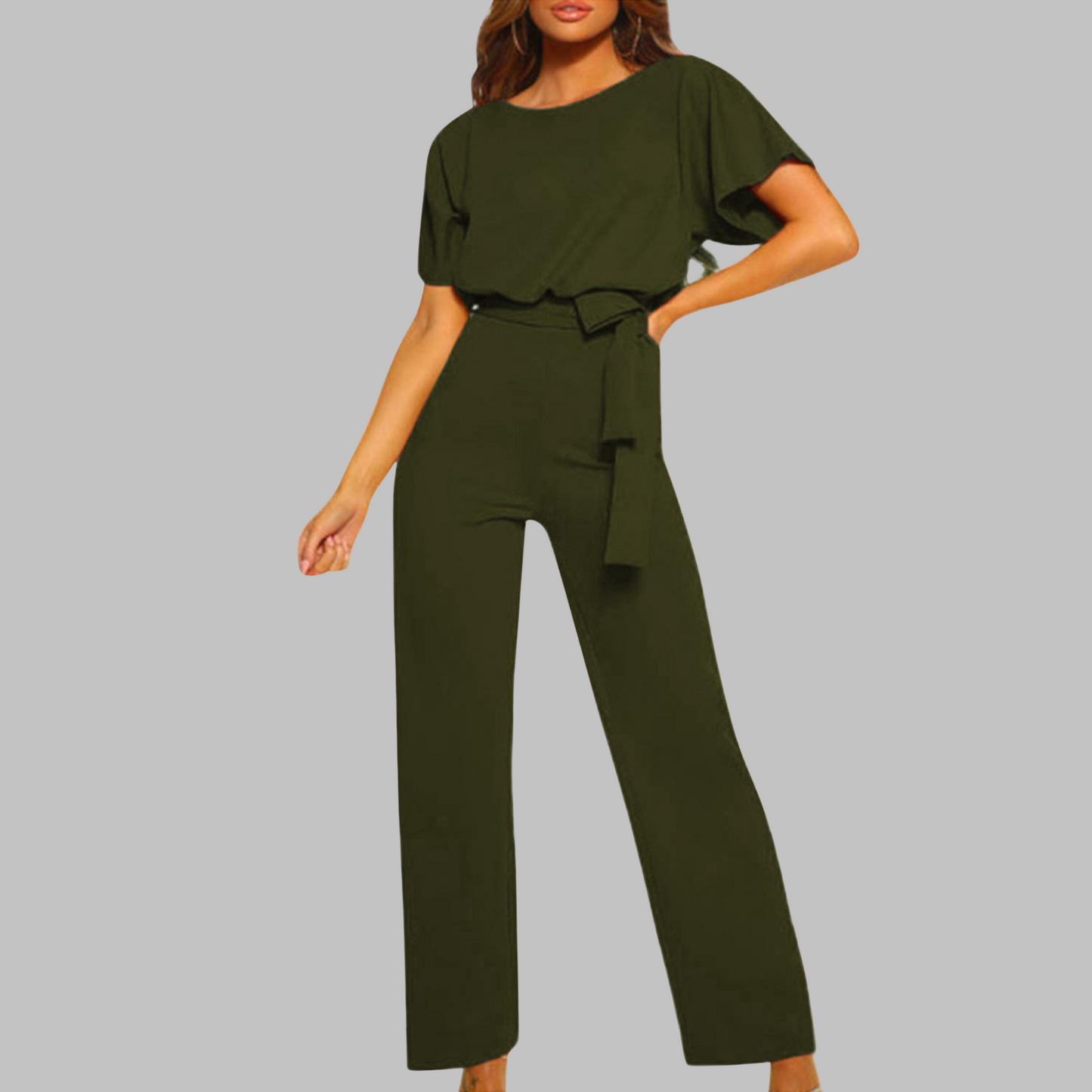 Jumpsuit Women Relaxed Fit Casual Wide Leg