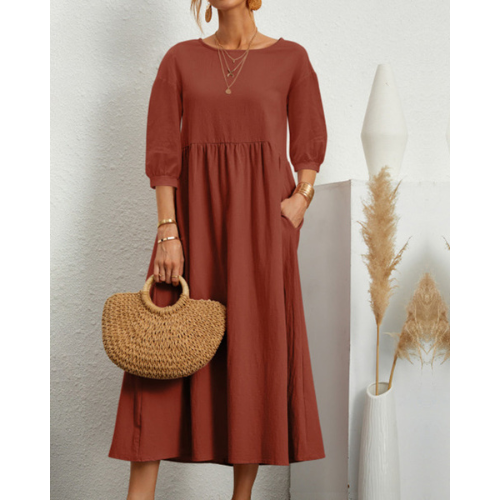 Summer Dress Women Fitted Casual Elegant Midi