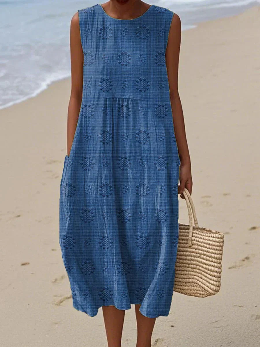 Sleeveless Dress Women Relaxed Fit Casual with Pockets