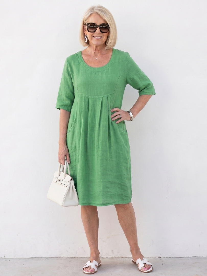 Knee Length Dress Women Relaxed Fit Casual