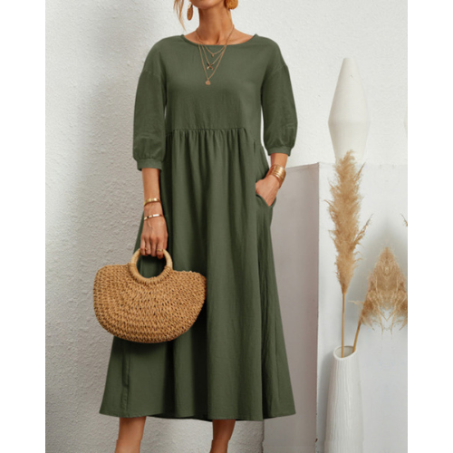 Summer Dress Women Fitted Casual Elegant Midi