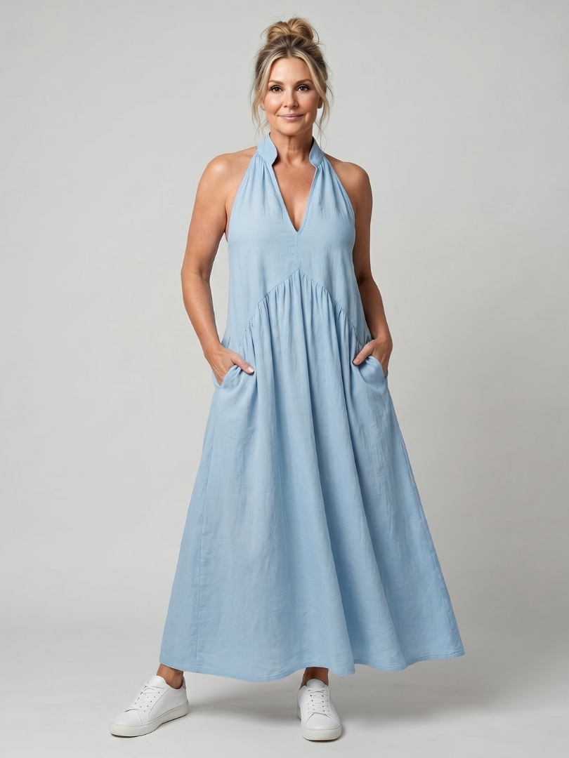 Midi Dress Women Relaxed Fit Casual Summer