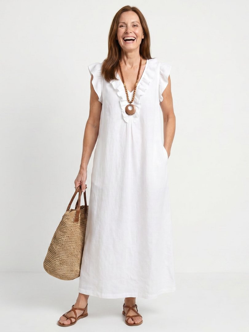 Sleeveless Midi Dress Women Relaxed Fit Casual