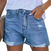 Distressed Shorts Women Regular Fit Casual Summer