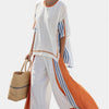 Women Summer Set Wide Pants Boho Tunic Relaxed Fit Casual